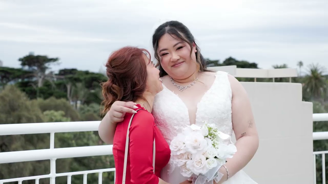 Phil and Leona on their wedding day